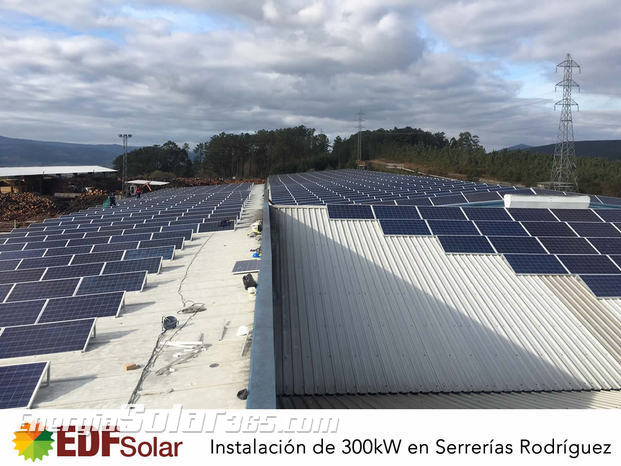Instalación Solar Fotovoltaica de 300kW en Serrerías Rodríguez