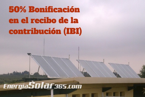 Bonificación en el recibo de la contribución (IBI)