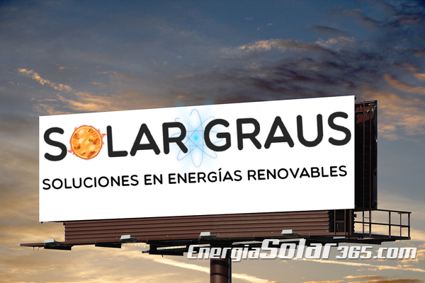 Valla publicitaria con iluminación solar