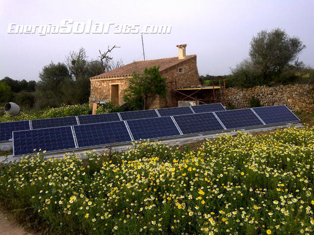 Instalación solar fotovoltaica, módulos solares 235w/24v, estructura de aluminio