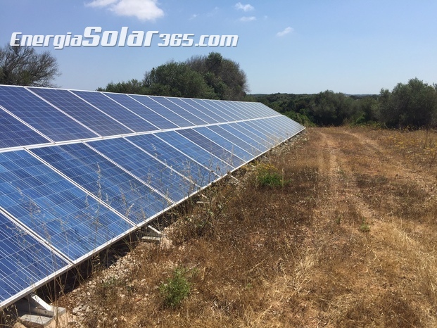 Campo fotovoltaico en finca rústica ubicada en Menorca