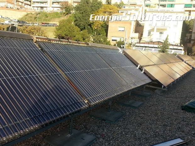 Solar temica piscina publica Barcelona