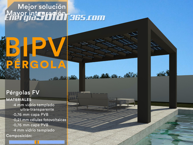 Pérgolas Solares Fotovoltaicas de Integración Arquitectónica BIPV