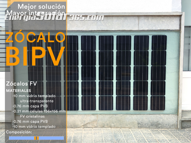 Zócalos Solares Fotovoltaicos de Integración Arquitectónica BIPV