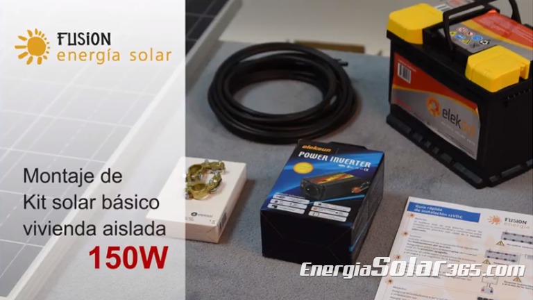 Aprende a montar un Kit solar básico para  vivienda aislada de 150W